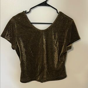 Vintage Shimmering Gold Women's Top